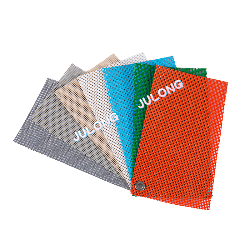 400g PVC Polyester Mesh Fabric untuk Sunshade Luar Ruang